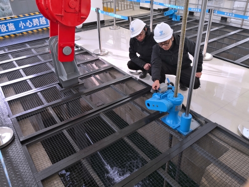 现场检查漳河退水闸扰冰系统