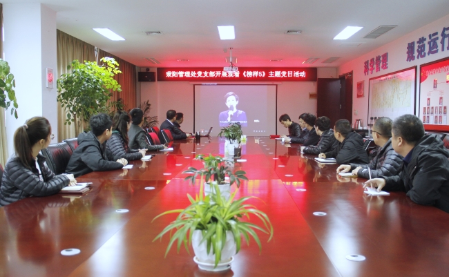 荥阳管理处党支部观看《榜样5》主题党日活动