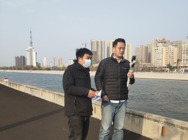 工程科田方园讲解工程巡查工作