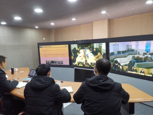 分调度中心以视频形式参会学习