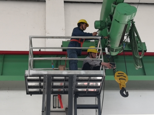 桥式起重机加装限位装置项目实施中